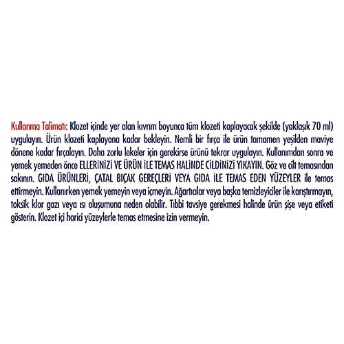Domestos Tuvalet Temizleyici Renk Değiştiren Tuvalet Uzmanı Kireç Çözücü 750 ml 1 Adet