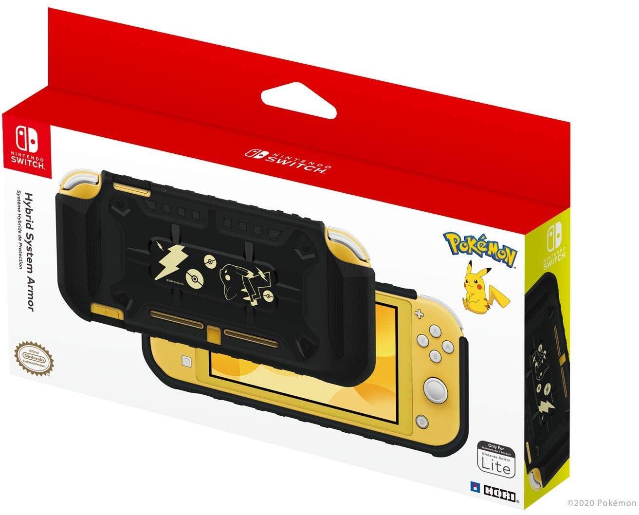 NSW Lite Hybrid System Armor Pikachu Black & Gold: Nintendo Switch için