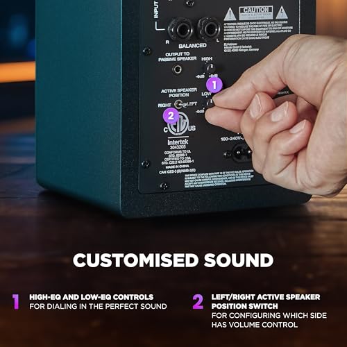 M-AUDIO BX3-3.5" Stüdyo Monitörleri, HD PC Hoparlörleri, Müzik Prodüksiyon Yazılımı ile Kayıt ve Multimedya için, 120W, Çift