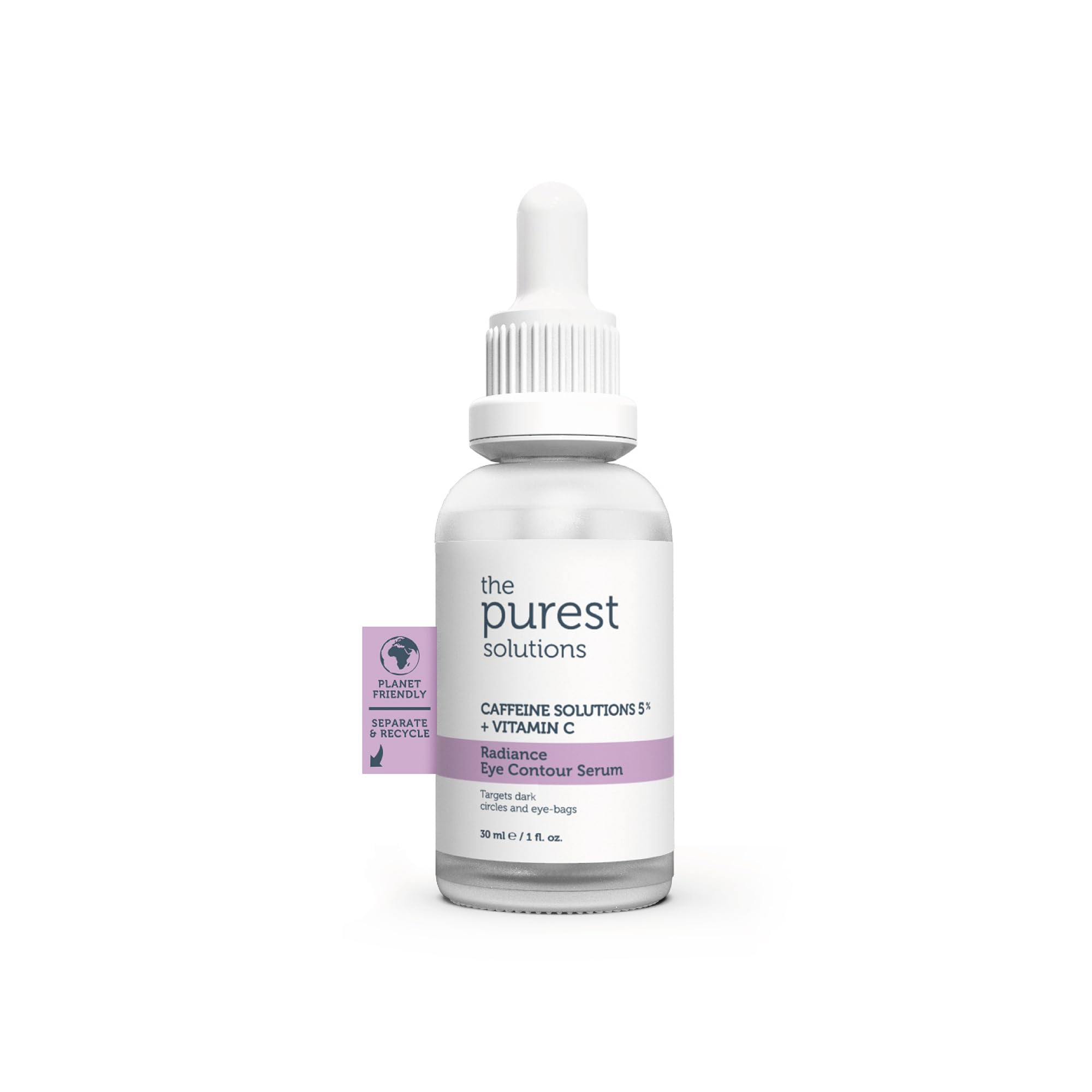 The Purest Solutions, Torbalanma ve Morluk Karşıtı, Aydınlatıcı Kafein Göz Altı Serumu 30 ml (Caffeine 5% + Vitamin C)