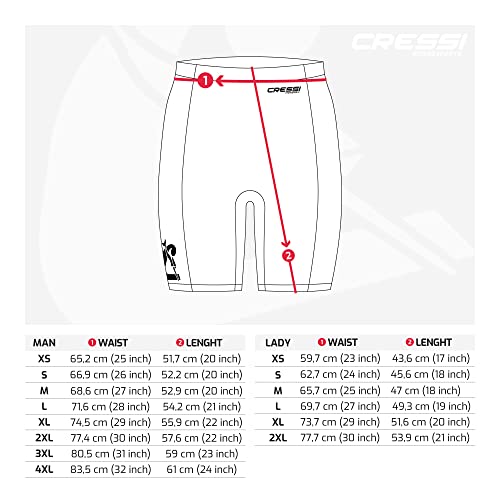 Cressi Unisex Armor Rash Guard Şort Erkek Koruyucu Rashguard SUP ve su sporları için S