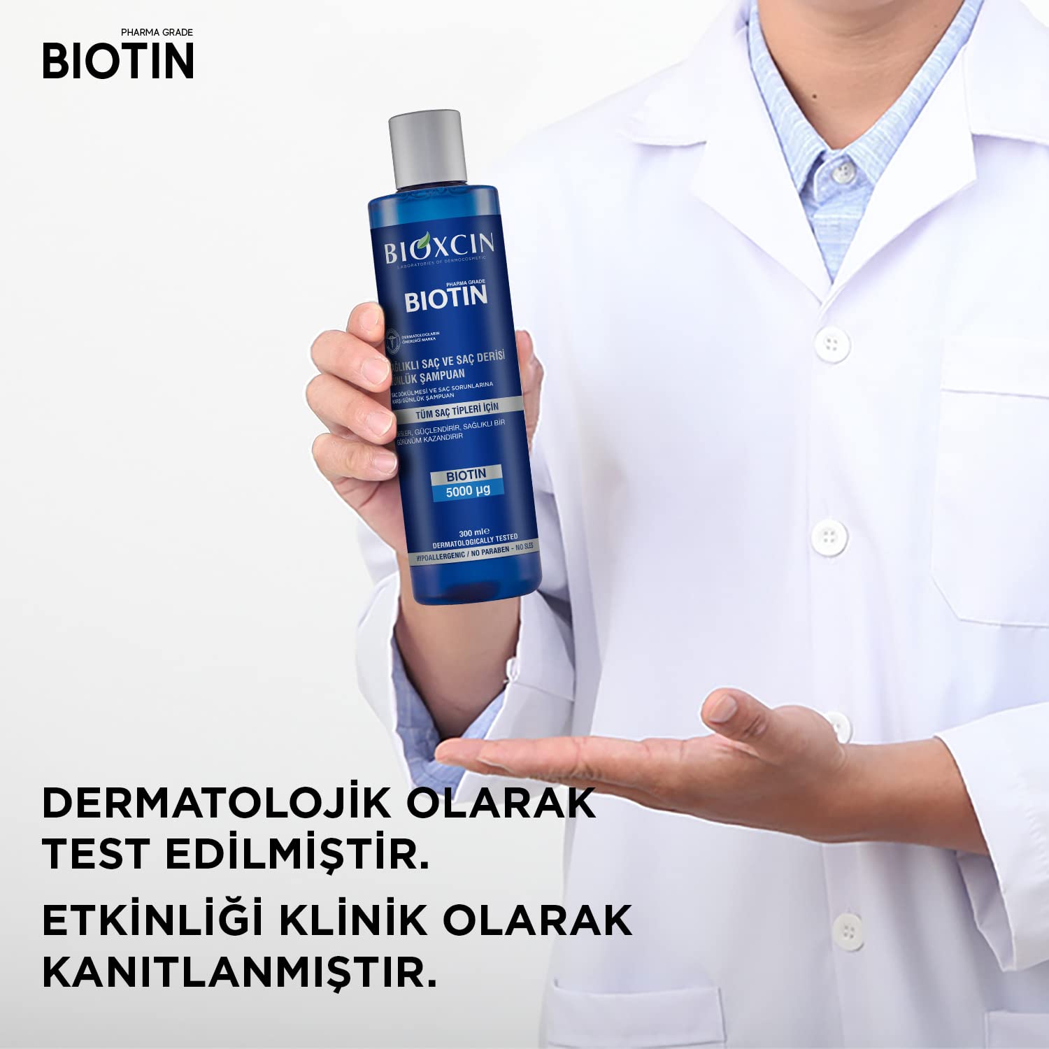 Bioxcin Biotin Saç Bakım Seti – Dökülme Karşıtı Şampuan 300 ml + Biotin 5000 mcg 60 Tablet – Saç Sağlığı İçin Takviye Edici Set