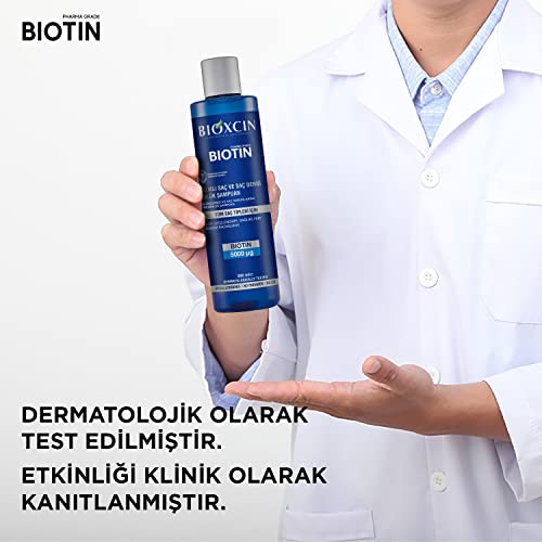 Bioxcin Biotin Saç Bakım Seti – Dökülme Karşıtı Şampuan 300 ml + Biotin 5000 mcg 60 Tablet – Saç Sağlığı İçin Takviye Edici Set