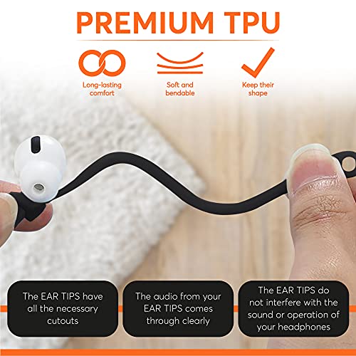 Amial Europe - Kulak kancası Ear Hooks AirPods 3 & 2 & 1 & Pro ile uyumlu, kaymaz, spor aktiviteleri