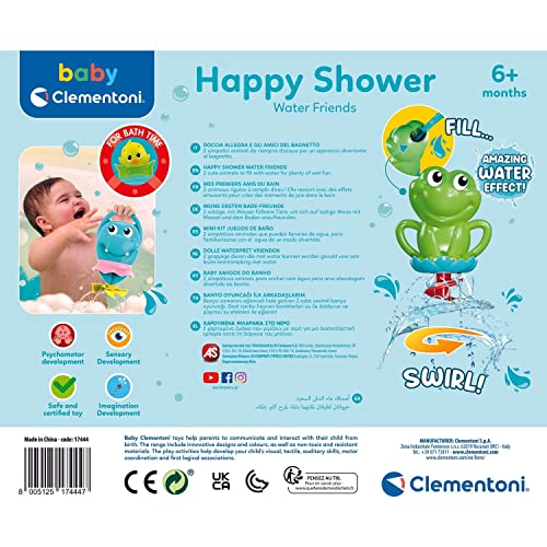 Clementoni - İlk Arkadaşlarım Banyo Oyuncağı, 6-36 Ay, Plastik, 26.3 x 8.7 x 22 cm