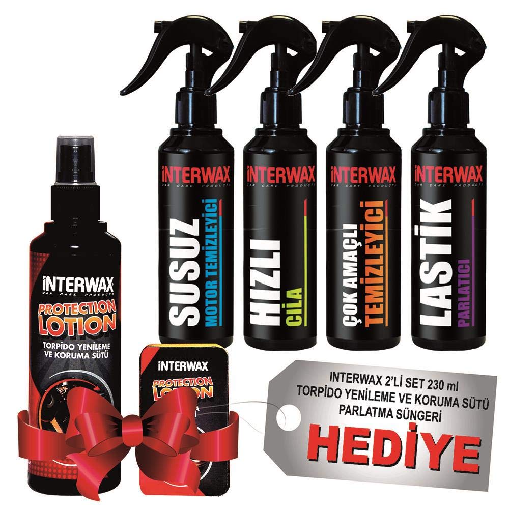 interwax 4'lü Oto Bakım Seti 230ml + interwax Ikili Set, 200ml