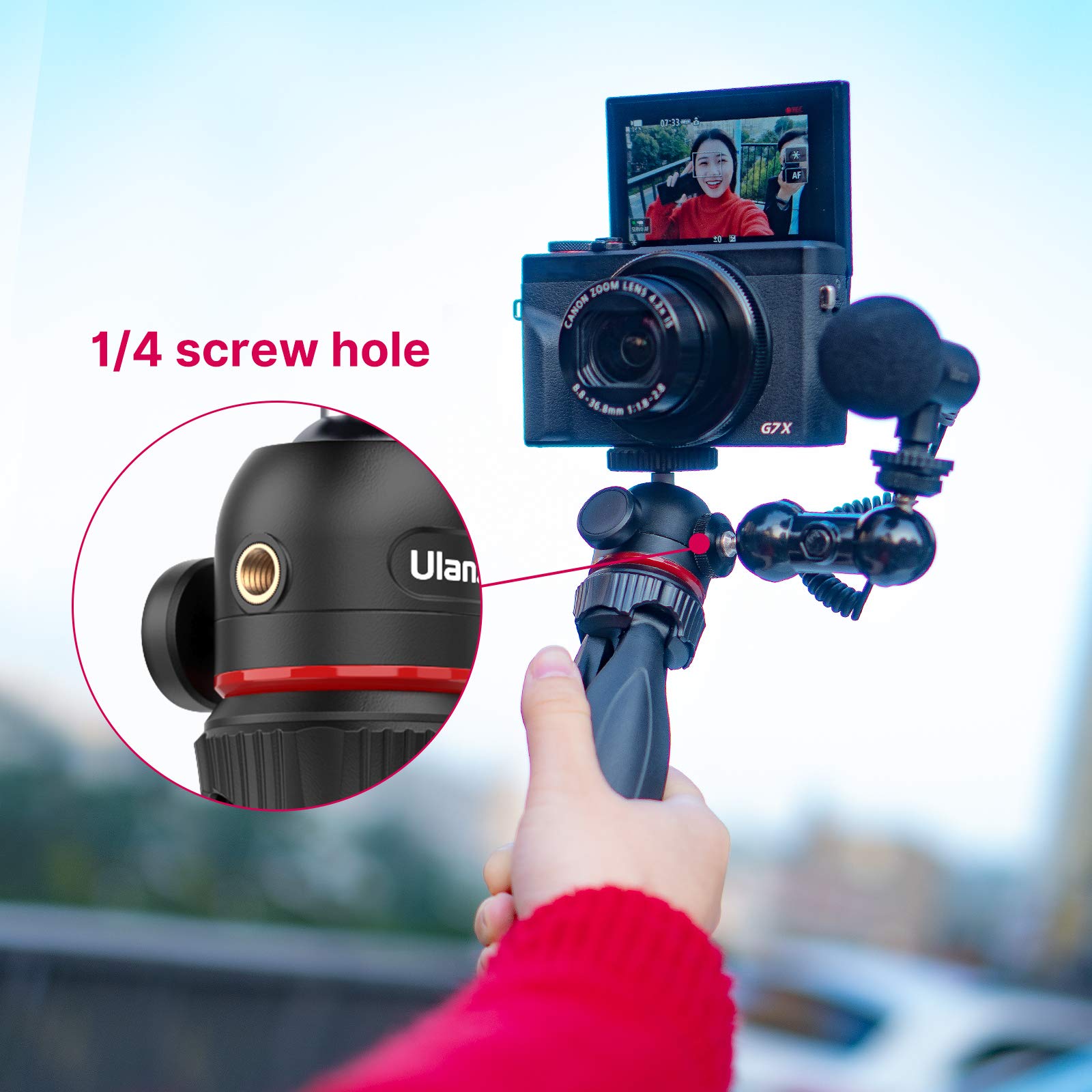 Ulanzi MT-17 Masaüstü Vlog Tripod, Siyah