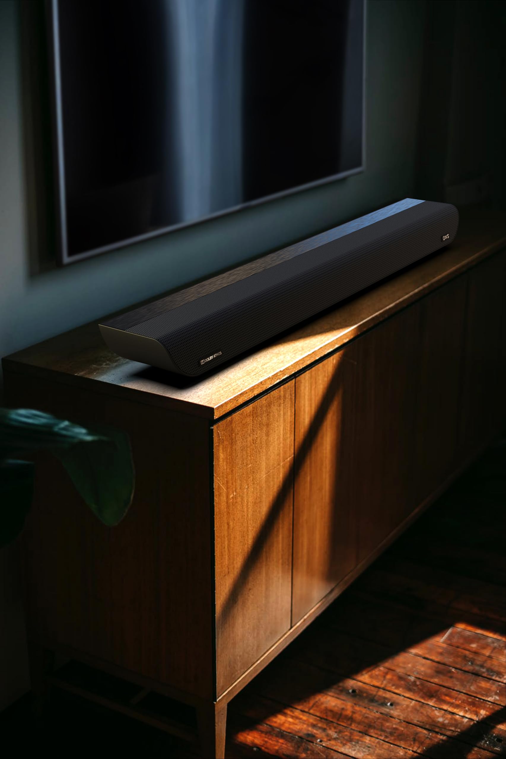 OXS S5 Dolby Atmos Soundbar 3.1.2 kanal, entegre subwoofer, esnek bas, diyalog geliştirme, Bluetooth 5.0 ve HDMI eARC bağlantısı, 5 EQ modu, 4K HDR Geçiş, Ev Sinema Sistemi