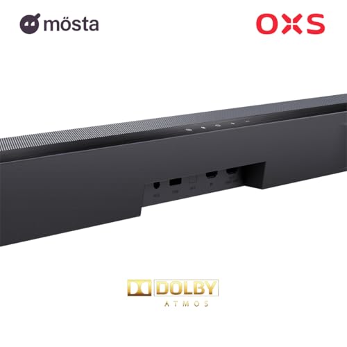 OXS S5 Dolby Atmos Soundbar 3.1.2 kanal, entegre subwoofer, esnek bas, diyalog geliştirme, Bluetooth 5.0 ve HDMI eARC bağlantısı, 5 EQ modu, 4K HDR Geçiş, Ev Sinema Sistemi