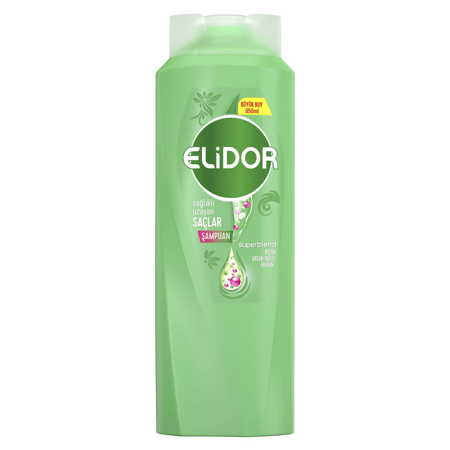Elidor Superblend Saç Bakım Şampuanı Sağlıklı Uzayan Saçlar Biotin Argan Yağı Arginine 650 ml
