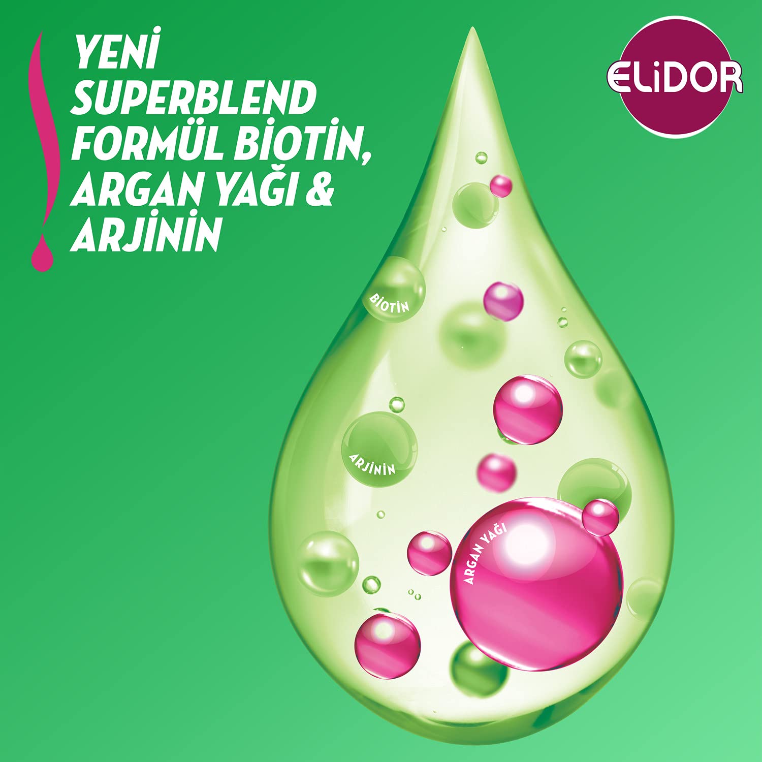 Elidor Superblend Saç Bakım Şampuanı Sağlıklı Uzayan Saçlar Biotin Argan Yağı Arginine 650 ml
