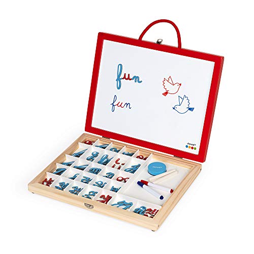Janod - Essential - Eğitim Oyunu - - Öğrenim Mektupları ve Okuma - 4 1 Ahşap Cursive Mektupları Duru
