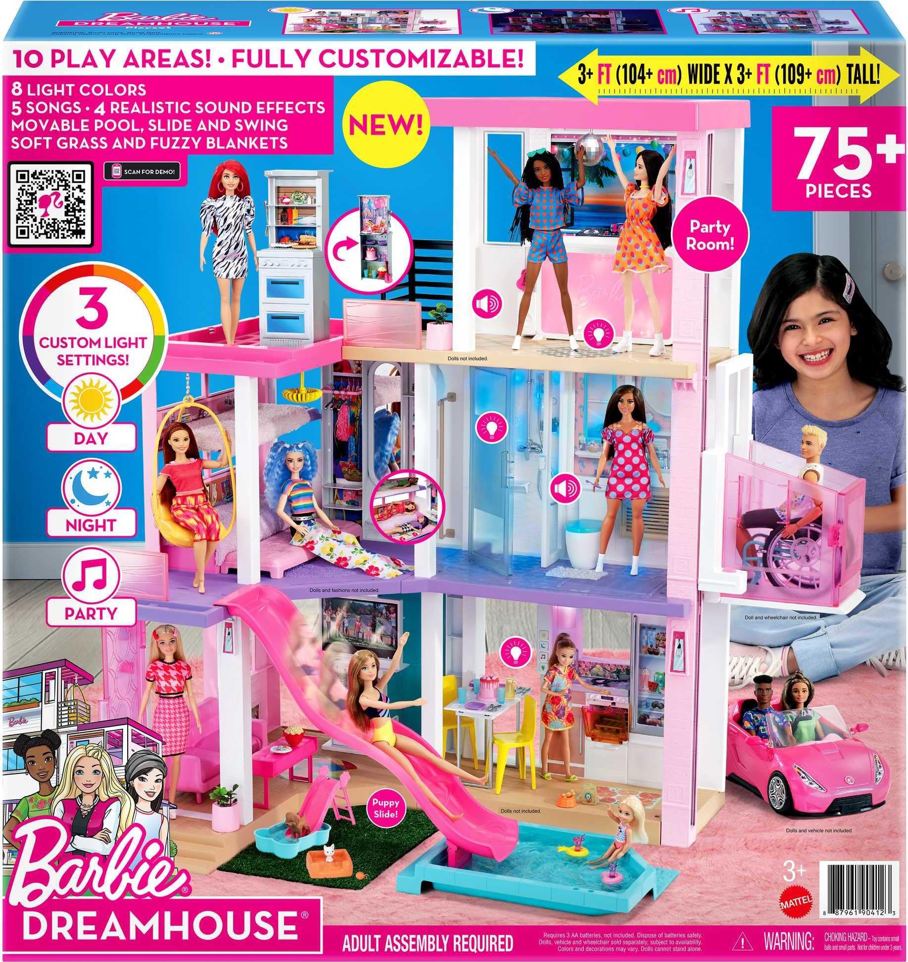 Barbie'nin Rüya Evi™ Oyun Seti Barbie'nin Rüya Evi (115 cm), 75'ten Fazla Aksesuarı Bulunan, 3 Katlı