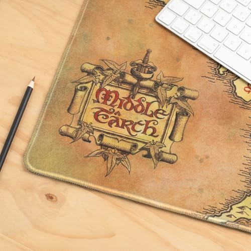 Grupo Erik Yüzüklerin Efendisi XXL Oyun Fare Altlığı - Kaymaz ve Su Geçirmez Büyük Mouse Pad - PC Ak