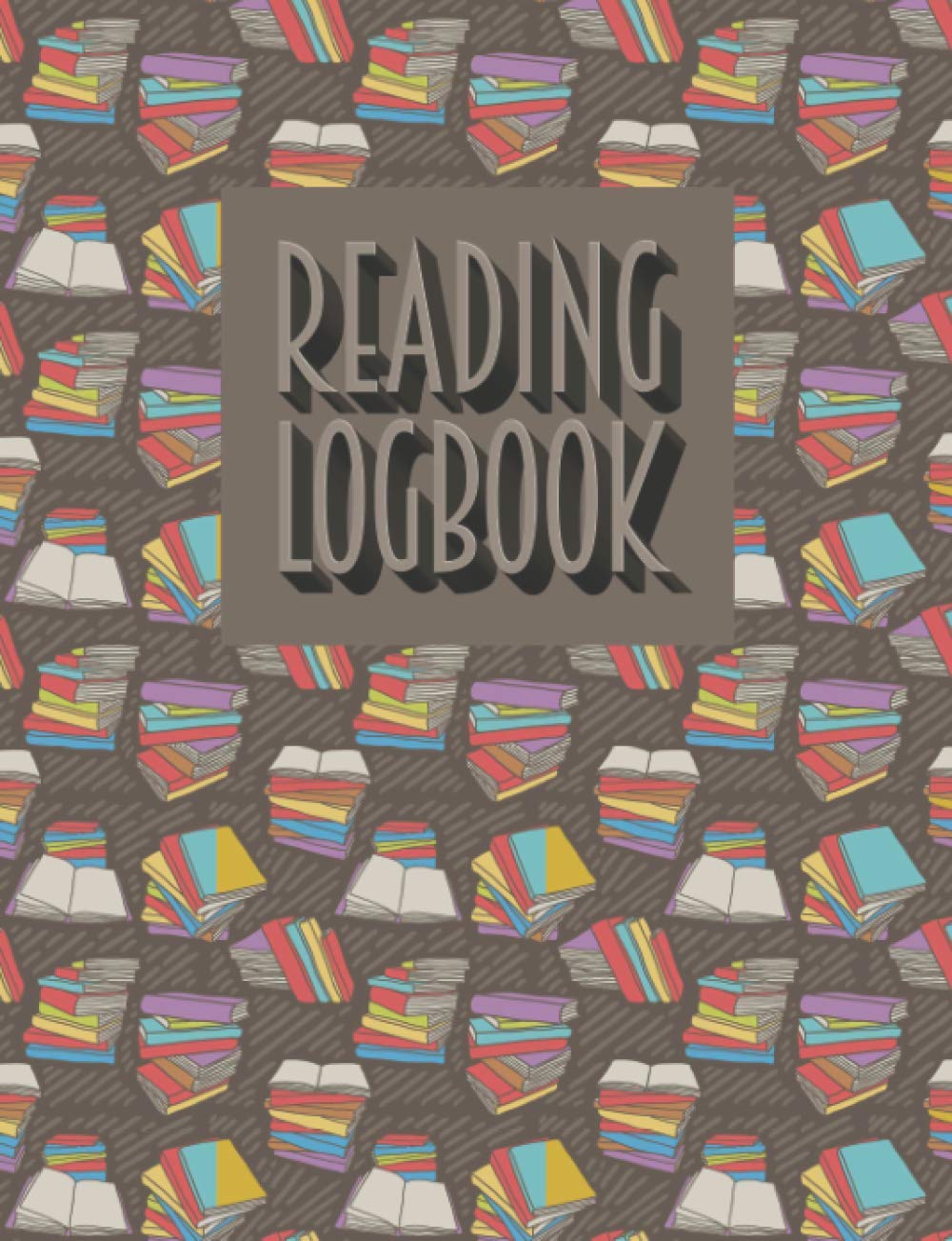 Reading Logbook: Book Review Journal, Reading Tracker Diary and Notebook, Great Gift for Book Lovers, White Paper, 7.44″ x 9.69″, 110+ Pages