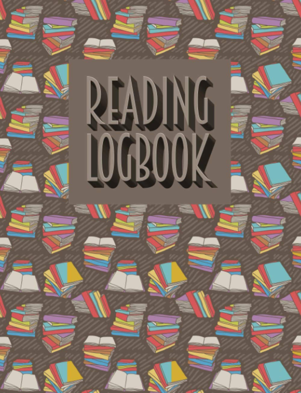 Reading Logbook: Book Review Journal, Reading Tracker Diary and Notebook, Great Gift for Book Lovers, Cream Paper, 7.44″ x 9.69″, 110+ Pages