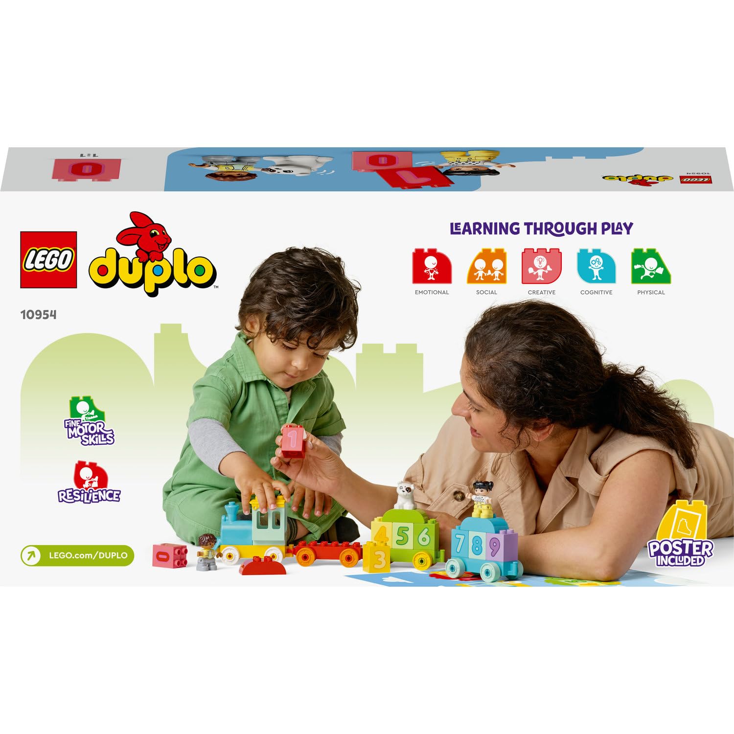 LEGO DUPLO İlk Sayı Treni - Saymayı Öğren 10954-18 Ay ve Üzeri Çocuklar İçin Sayma Yetisini Geliştir