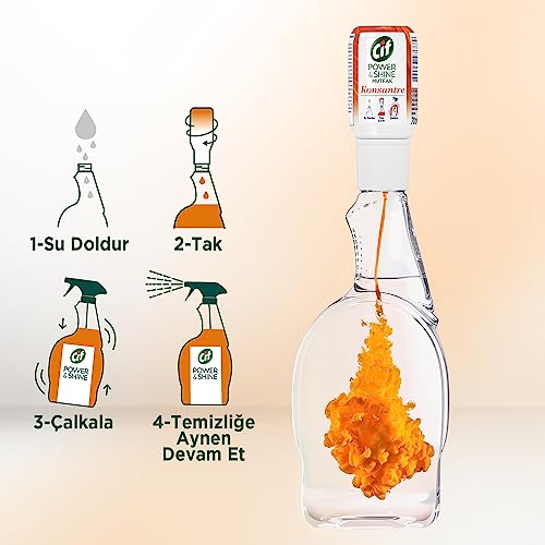 Cif Power & Shine Konsantre Mutfak Yüzey Temizleyici Leke Çıkarıcı Yağ Çözücü 70 ml