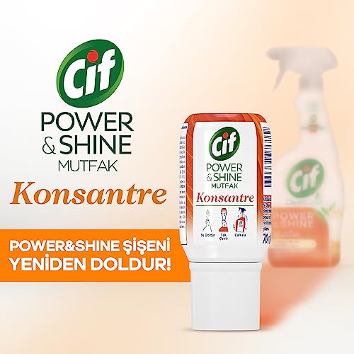 Cif Power & Shine Konsantre Mutfak Yüzey Temizleyici Leke Çıkarıcı Yağ Çözücü 70 ml