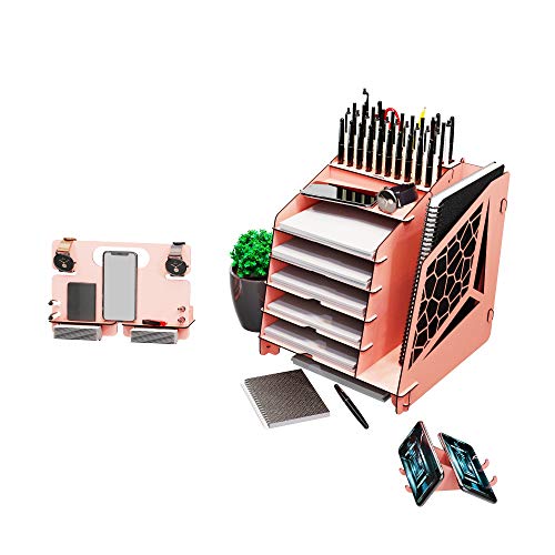 KUK Design VoronoiXL Ofis Masaüstü Organizer Seti A4 Evrak Rafı (Sarı)