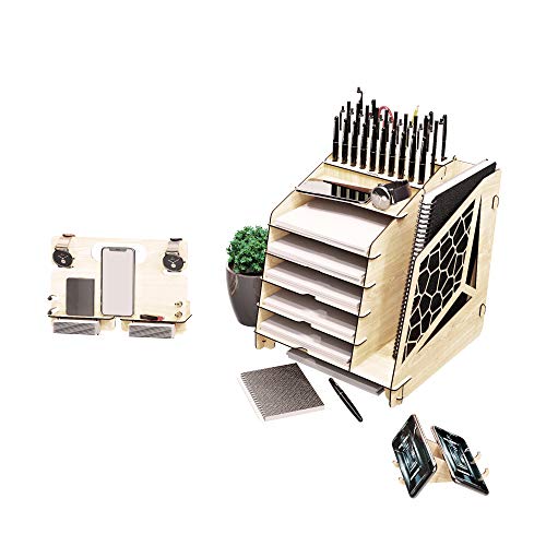 KUK Design VoronoiXL Ofis Masaüstü Organizer Seti A4 Evrak Rafı (Sarı)