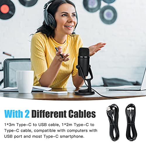 BOYA USB kondansatörlü mikrofon, By-PM500 USB stüdyo mikrofonu, Windows, Mac ve PC için, Vokal, YouTube akışı, oyun, konferans çağrısı, ASMR, Podcast video kaydı için çıkarılabilir stant