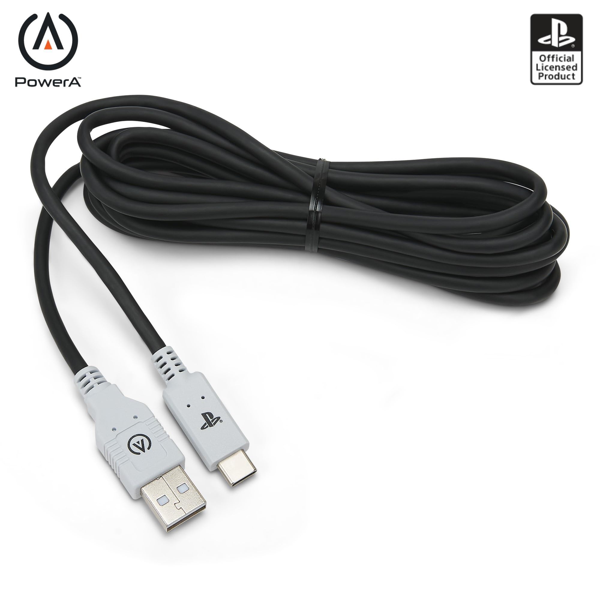 PowerA PlayStation 5 için PowerA USB-C Kablosu, Siyah/Beyaz
