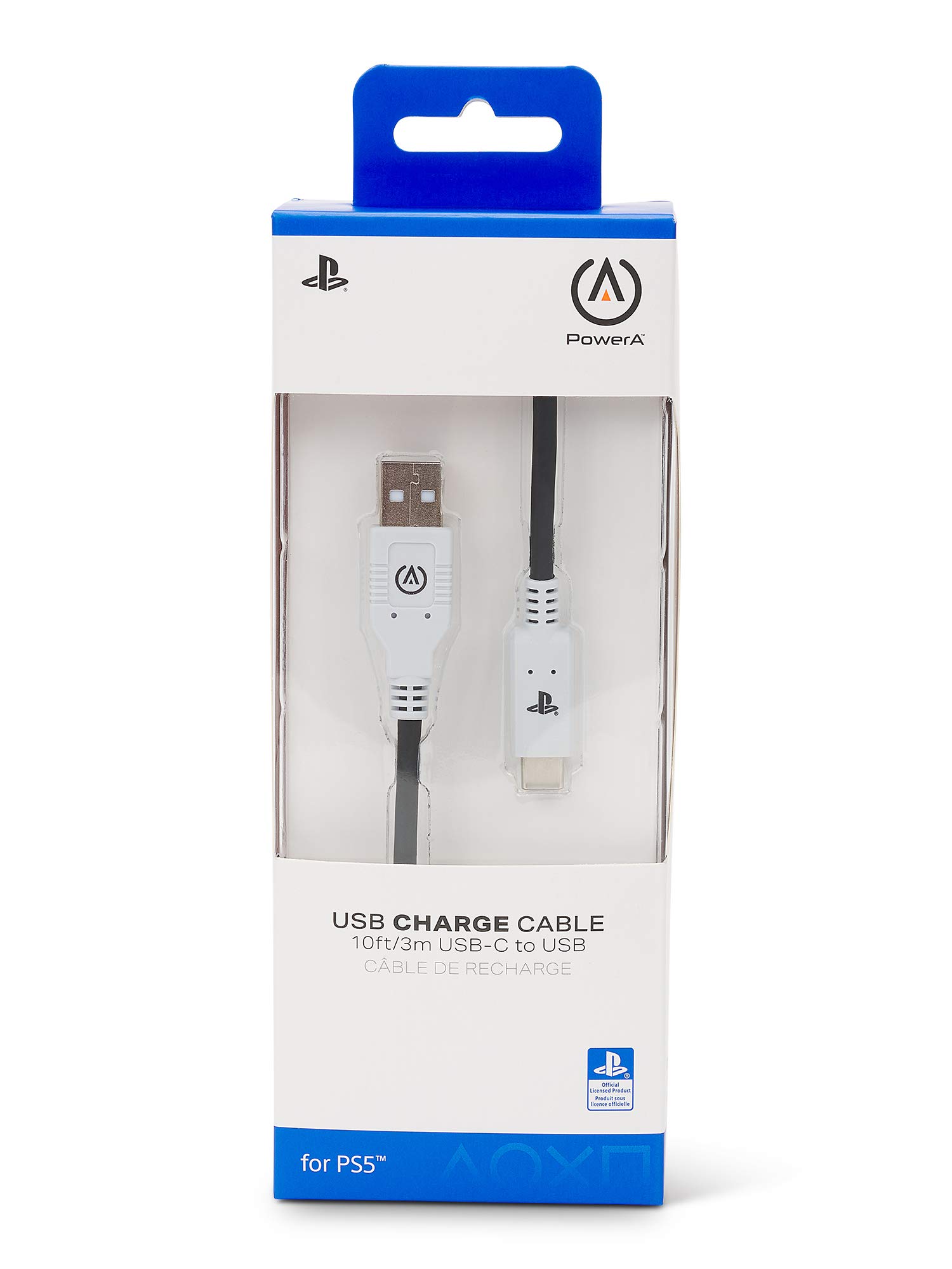 PowerA PlayStation 5 için PowerA USB-C Kablosu, Siyah/Beyaz
