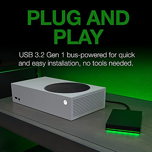 Seagate Game Drive for Xbox, 2 TB, Taşınabilir Harici HDD Sabit Sürücü, USB 3.0, Xbox One İçin Tasarlandı, 2 Yıl Rescue Services (STKX2000400)