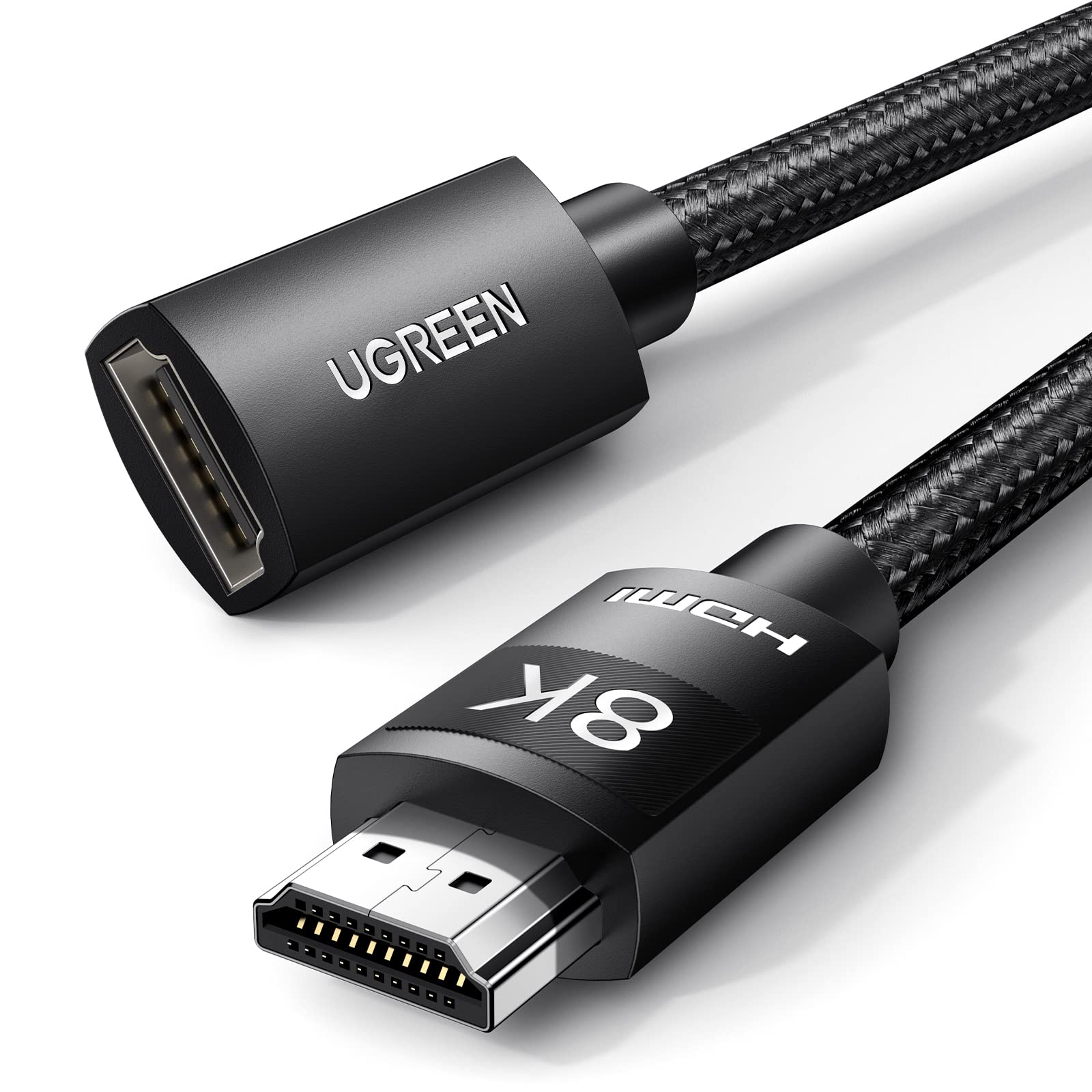 UGREEN 8K HDMI 2.1 Uzatma Kablosu Dişi Erkek HDMI Uzatma UHD ARC desteği PS5, Xbox One vb.(0.5M)