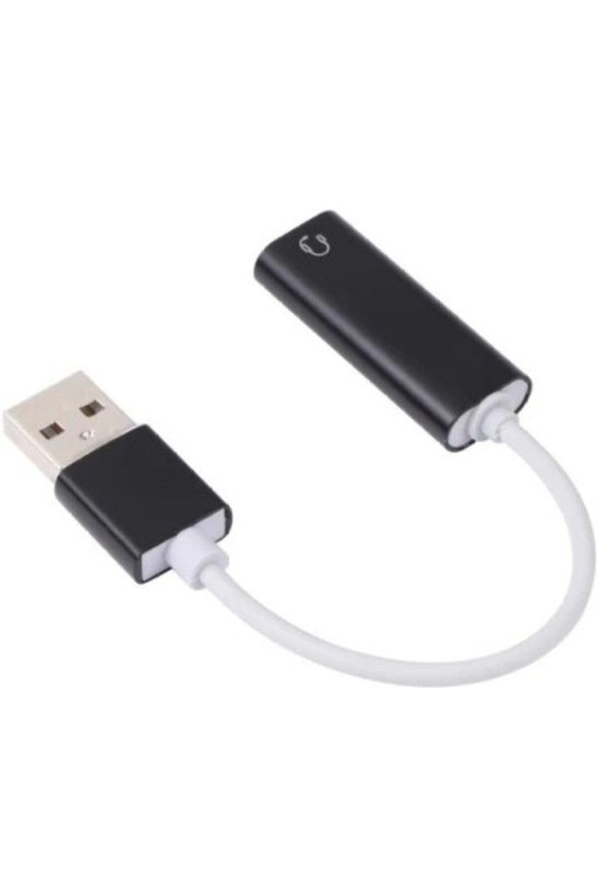 Coverzone USB den Mikrofonlu Kulaklık Çevirici (USB To 3.5 mm Jack) Playstation Uyumlu Bilgisayar Ses Kartı Kablosu 3.5 mm Jack (Dişi) Girişli Ses Adaptörü 7.1 Dönüştürücü PS3 PS4 PS5 Uyumlu (Beyaz)