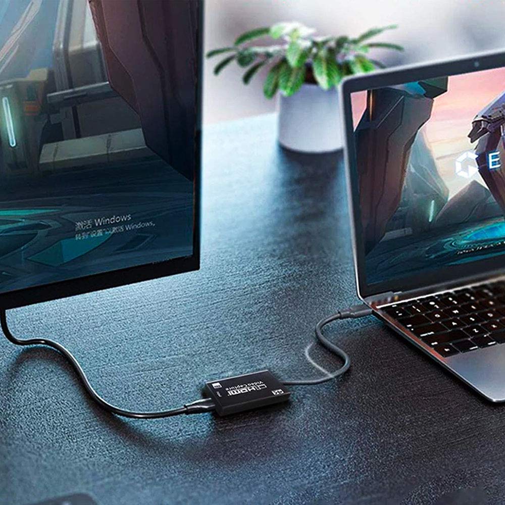Coverzone 1080P 30Hz USB Video capture Taşınabilir USB Yakalama Kartı Oyun Yakalama Adaptörü Gerçek Zamanlı Canlı Akış Senkronizasyon Çıkışı Ses ve Video GÖRÜNTÜ AKTARIMI İÇİN KULLANILMAZ