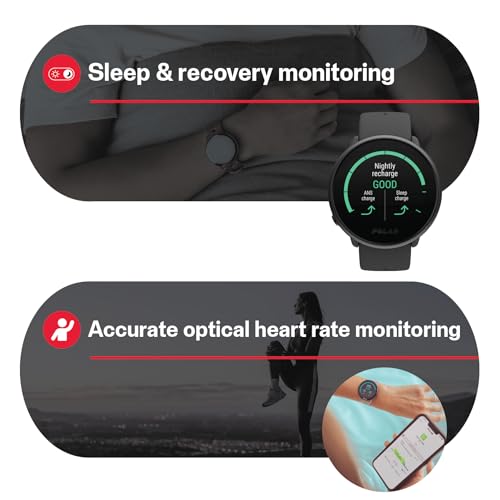 Polar Ignite 2 – GPS spor akıllı saat, kadın ve erkek için, nabız saati, fitness izleyici, adım sayaçlı saat, kişiselleştirilmiş antrenman kılavuzları, dinlenme ve uyku takibi, müzik kontrolü