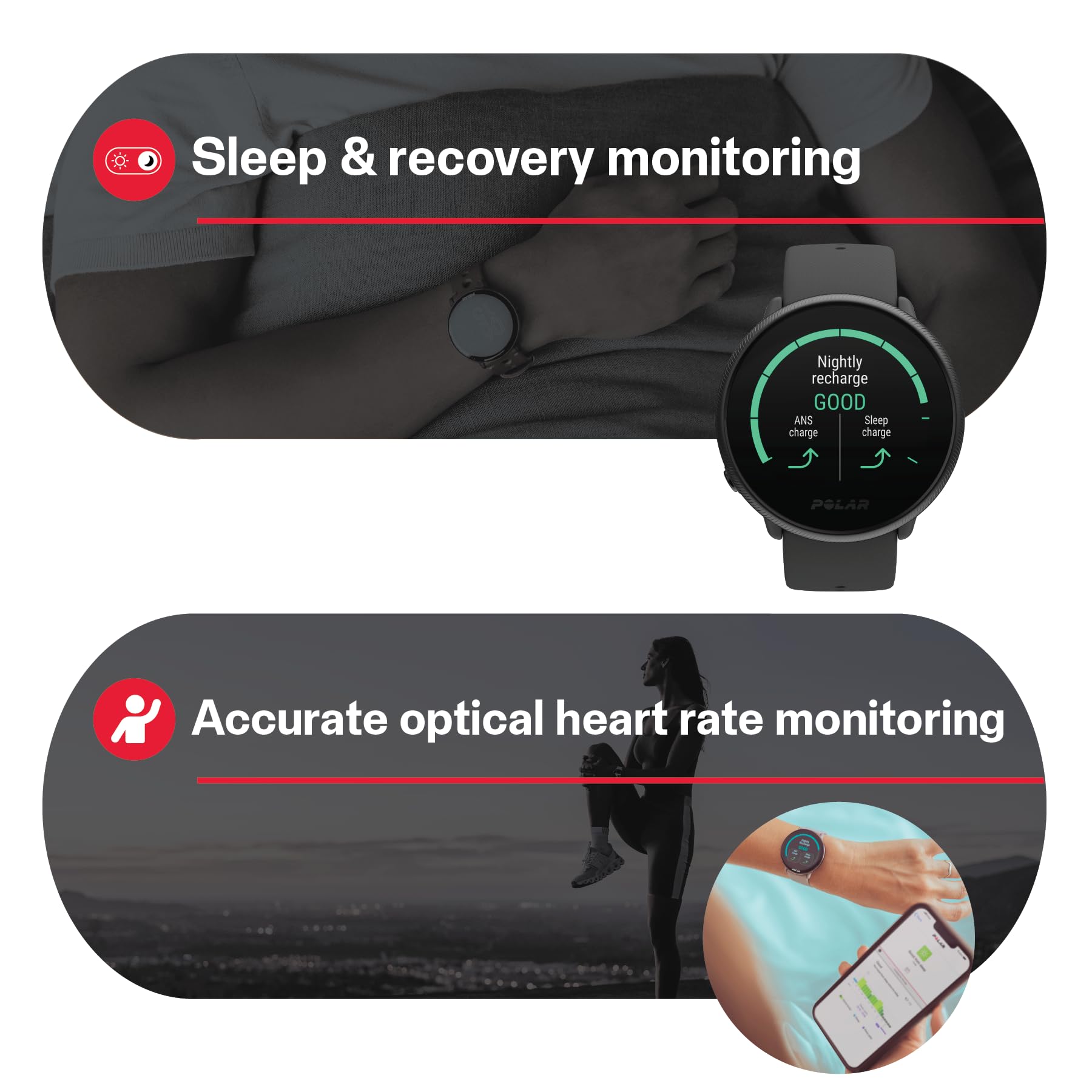 Polar Ignite 2 – GPS spor akıllı saat, kadın ve erkek için, nabız saati, fitness izleyici, adım sayaçlı saat, kişiselleştirilmiş antrenman kılavuzları, dinlenme ve uyku takibi, müzik kontrolü