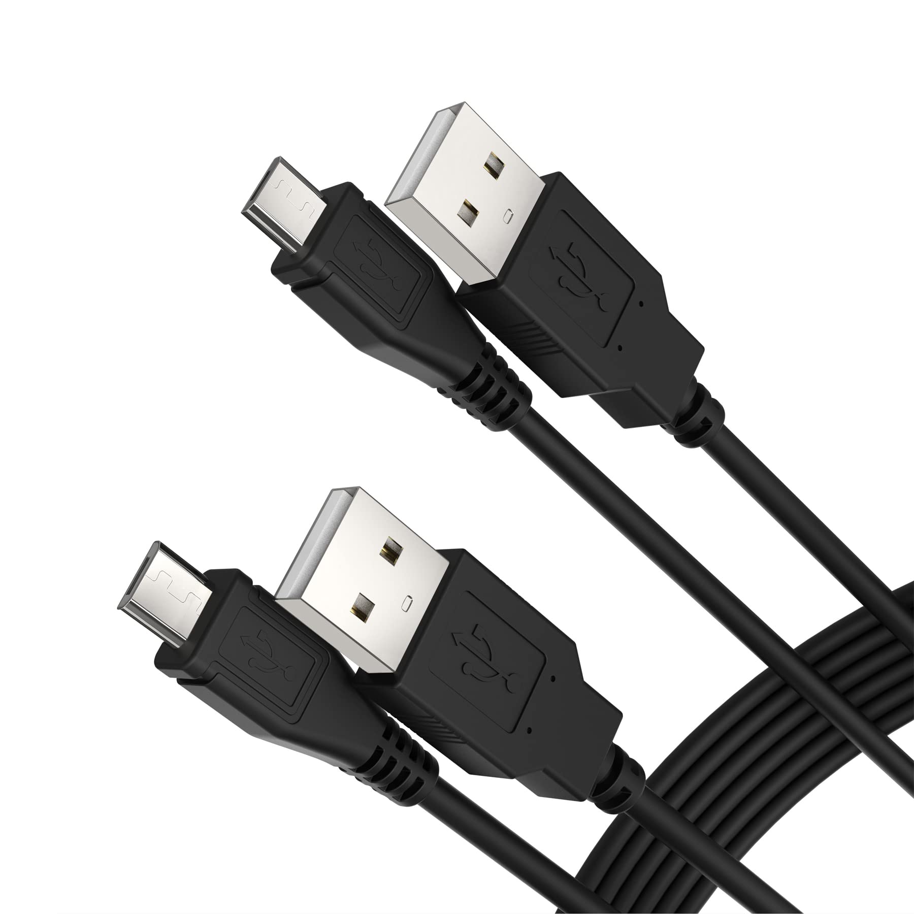 HAUZIK Şarj Kablosu Mikro USB Kablosu PS4 Kumandası, Playstation 4, PS4 Pro, PS4 Slim, DUALSHOCK 4 Kablosuz Sap [6FT/1,8m, 2 Adet] ile Uyumlu