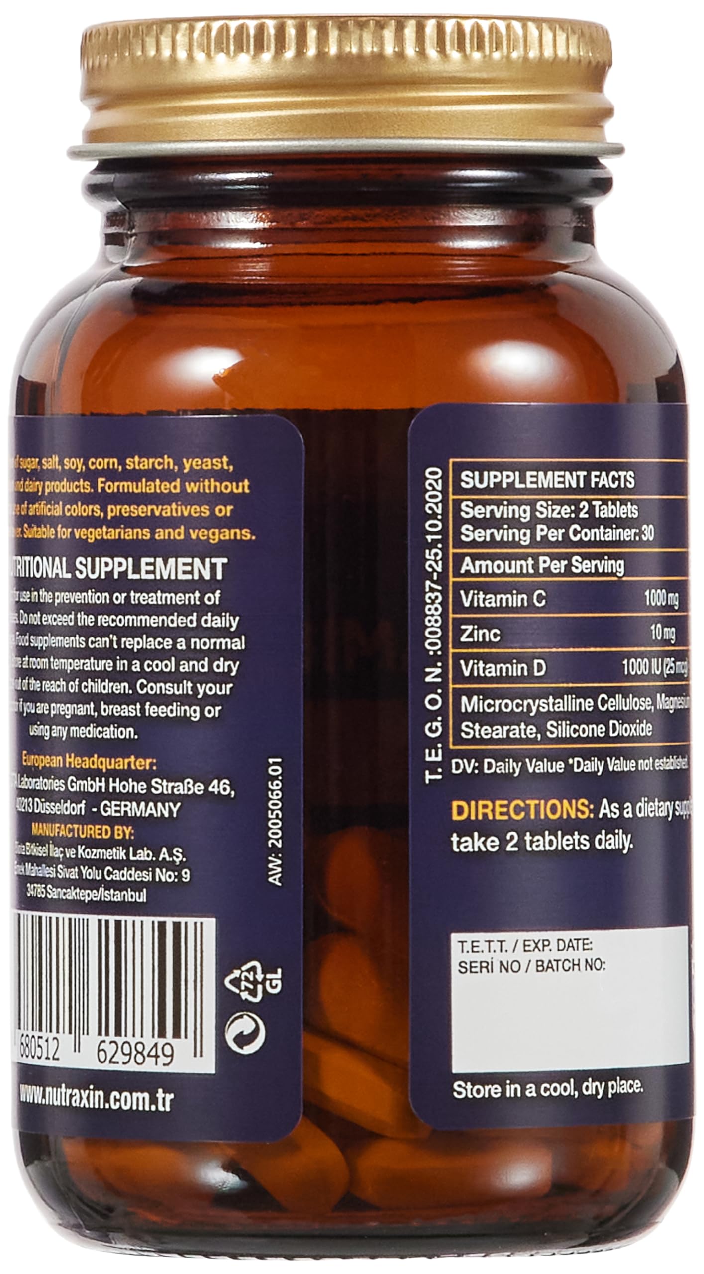 Nutraxin Vitamin Max C-D-Zinc 60 Tablet