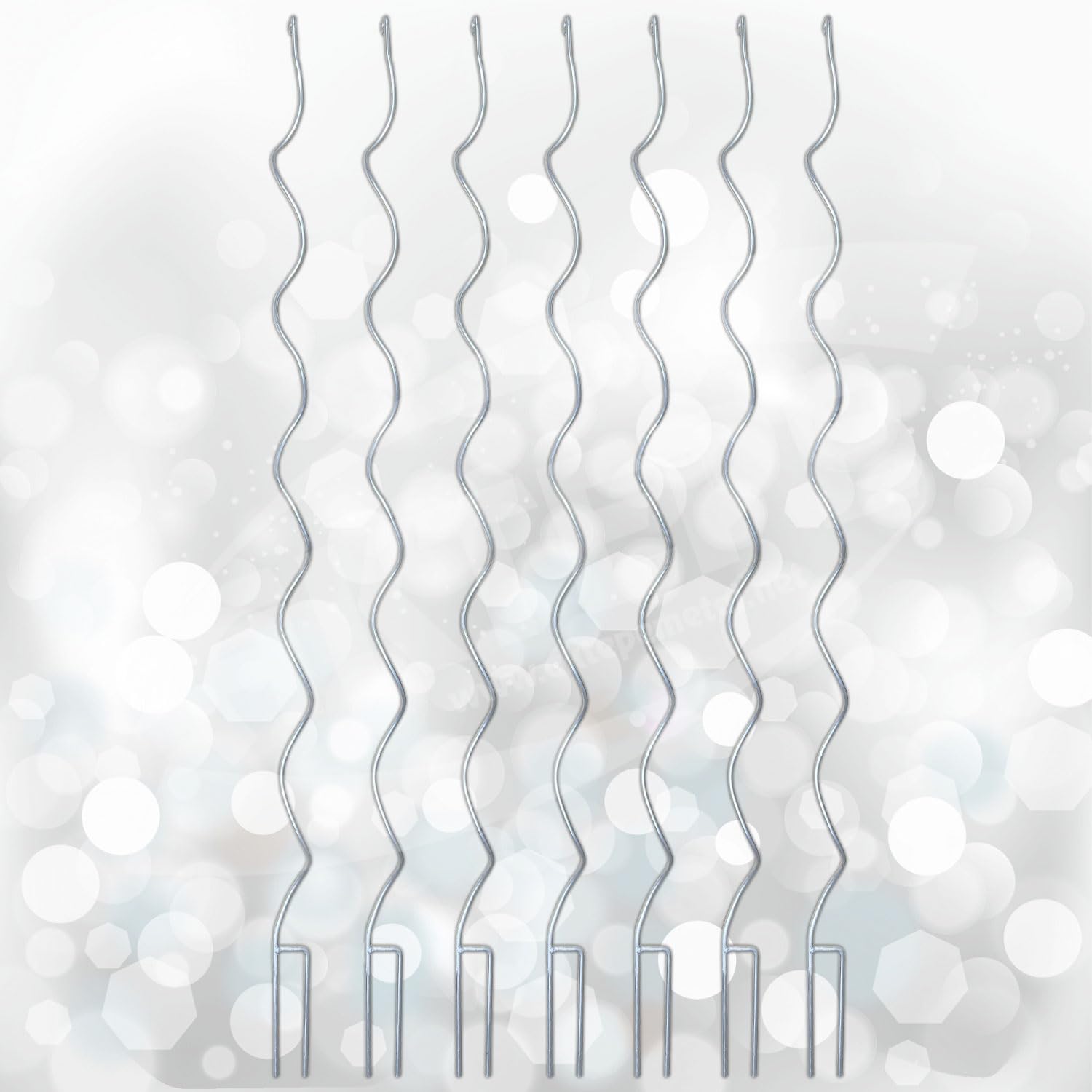 AKTEPE GROUP 10 Adet 150 Cm Metal Spiral Bitki Destek Çubuğu Fidan Bağlama Teli ve Çiçek Teli