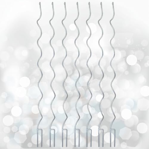 AKTEPE GROUP 20 Adet 150 Cm Metal Spiral Bitki Destek Çubuğu Hobi Bahçesi Bitki Bağlama Teli Sebze Desteği ve Çiçek Teli