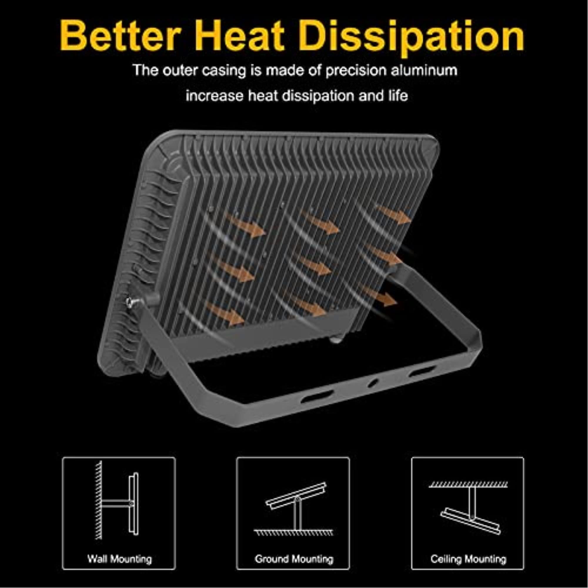 200 W LED dış mekan spotu, 6000 K dış mekan LED spot ışığı, soğuk beyaz LED spot ışığı, 20.000 lm süper parlak LED projektör LED dış mekan aydınlatması IP65 su geçirmez projektör LED spot lamba iç mekan lamba aydınlatması