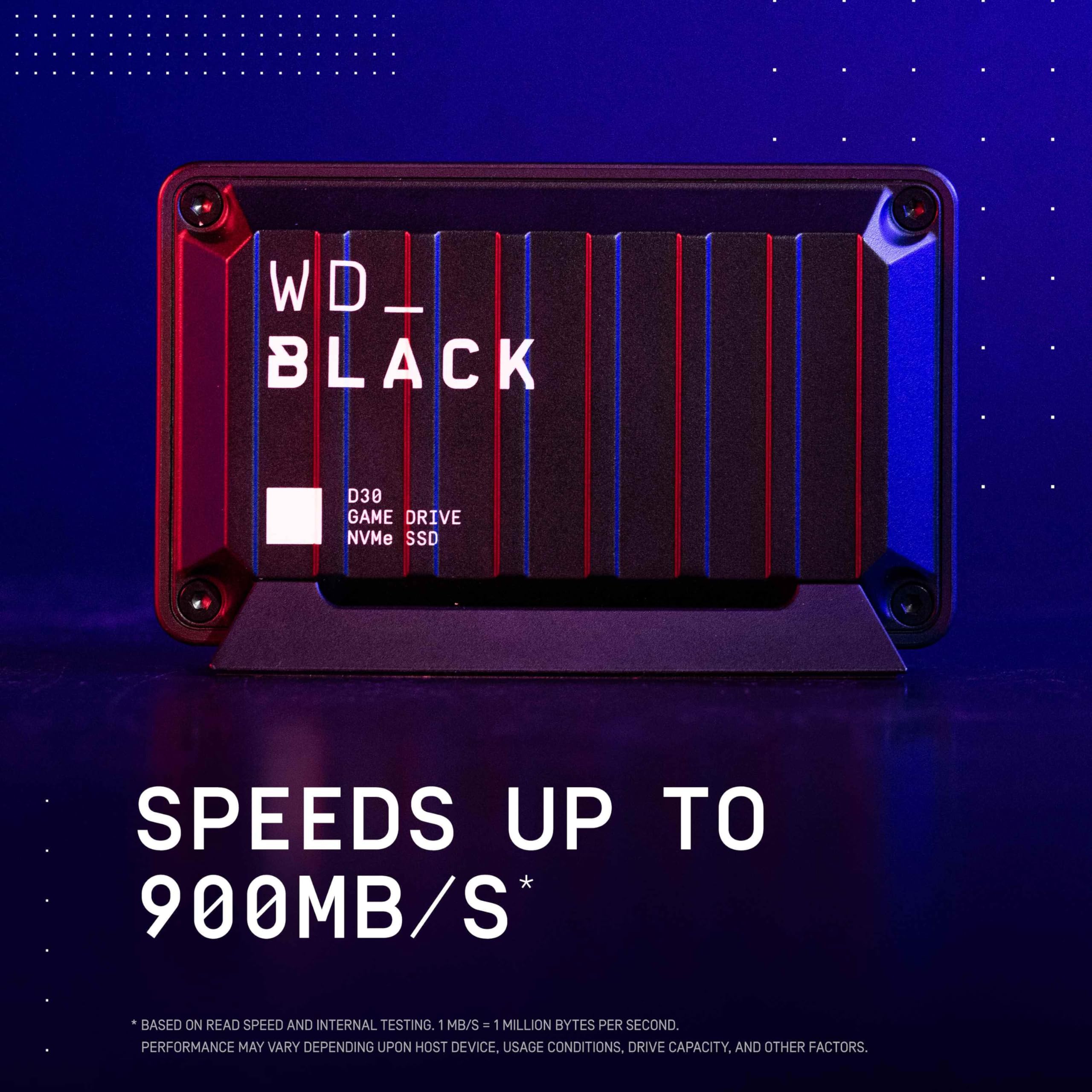 WD_Black WDBAMF0010BBW-WESN Siyah 1TB D30 Game Drive SSD, Xbox için, Siyah