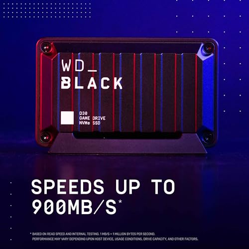 WD_Black WDBAMF0010BBW-WESN Siyah 1TB D30 Game Drive SSD, Xbox için, Siyah