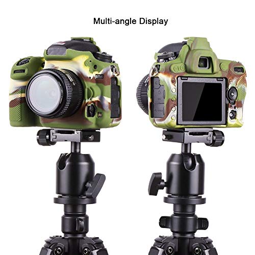 Lsmaa Nikon D750 için Yumuşak Silikon Kamera Kapağı Kılıfı, Kauçuk Kamera Koruyucu Gövde Kılıfı (Renk: Sarı)