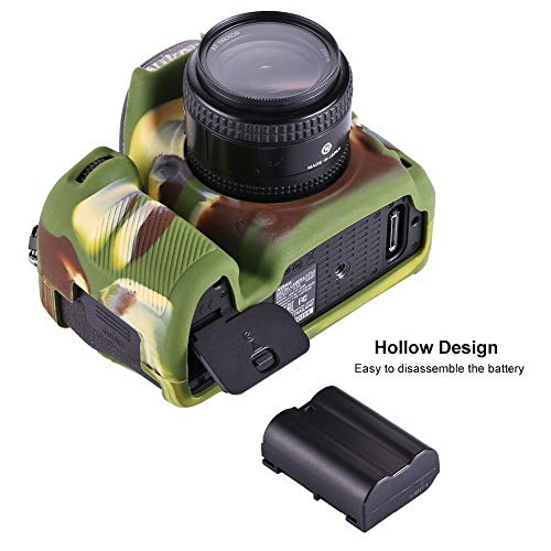 Lsmaa Nikon D750 için Yumuşak Silikon Kamera Kapağı Kılıfı, Kauçuk Kamera Koruyucu Gövde Kılıfı (Renk: Sarı)