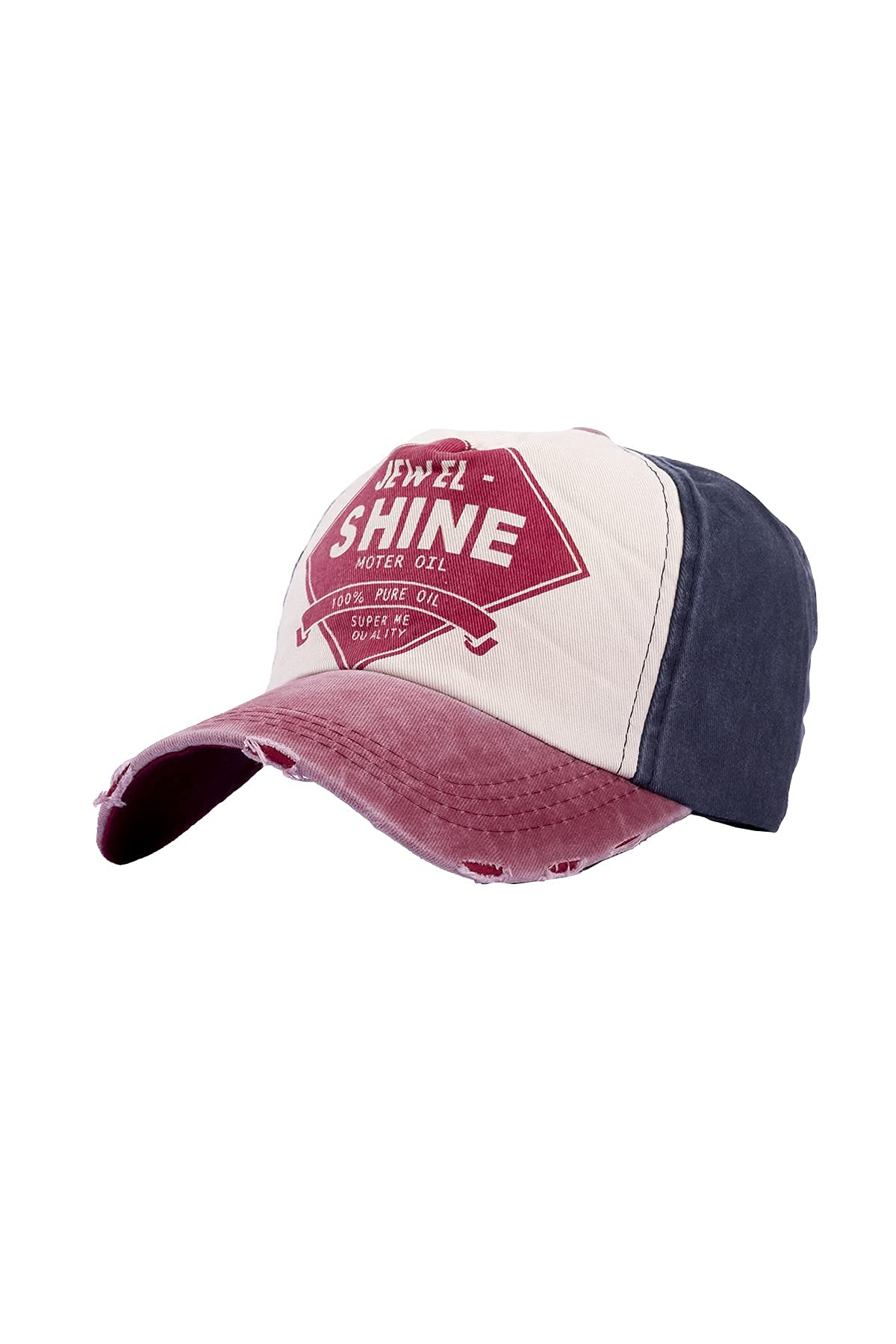 Perlotus Bordo Jewel Shine Beyzbol Tipi Unisex Kadın Erkek Spor Ayarlanabilir Günlük Outdoor Şapka