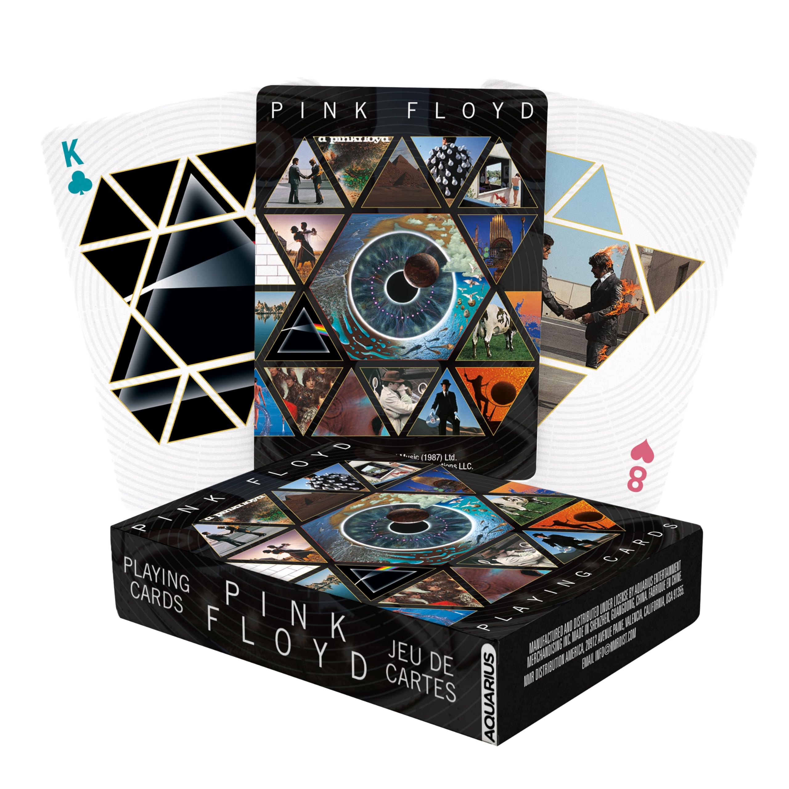 AQUARIUS Pink Floyd Oyun Kartları - Favori Kart Oyunları için Pink Floyd Temalı Kart Destesi - Resmi Lisanslı Pink Floyd Ürünleri ve Koleksiyon Ürünleri