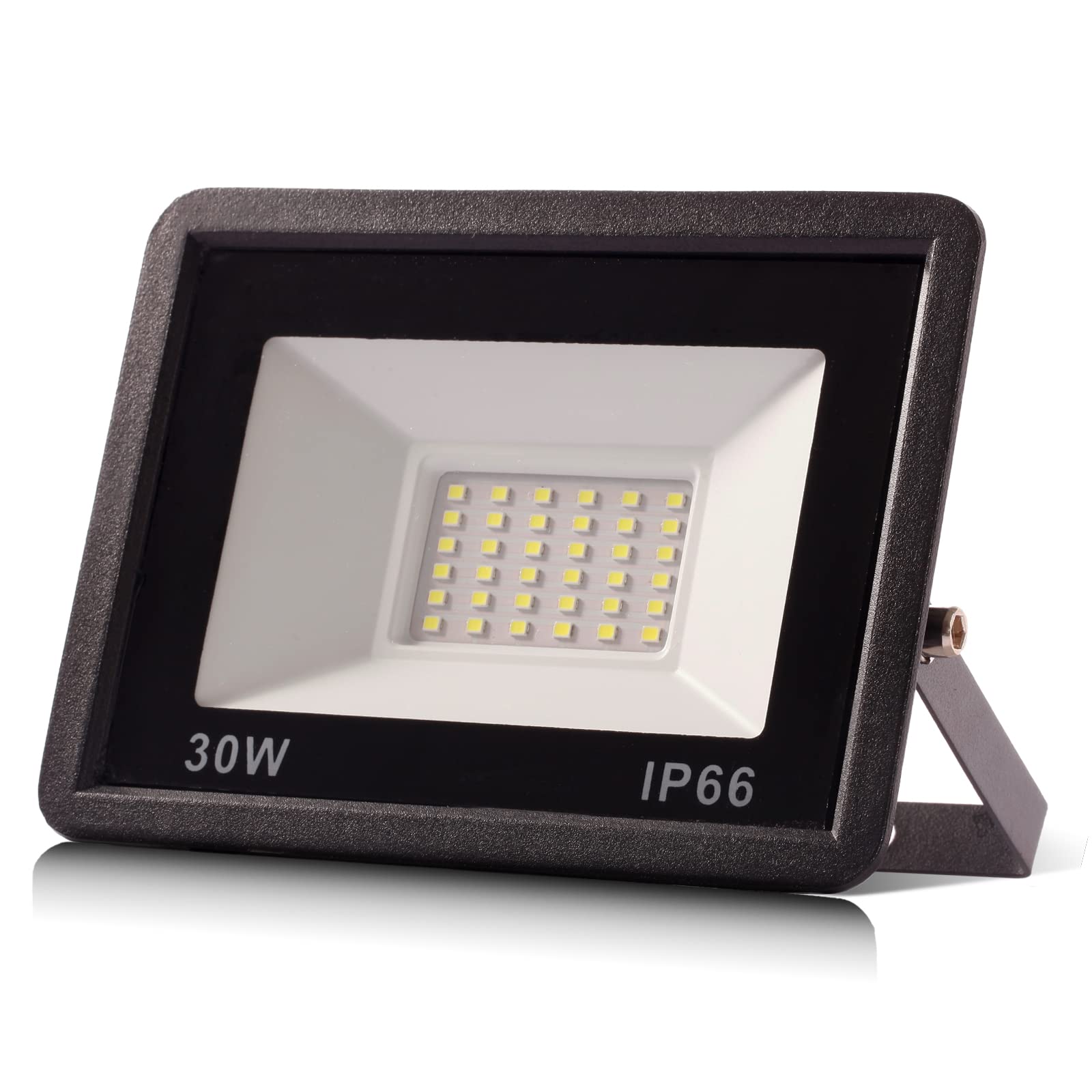 30W LED spot, dış mekan 3000lm LED duvar spot lambası, dış mekan spot ışığı, soğuk beyaz 6000 K su geçirmez IP66 LED ışıklı spot, atölye garaj bahçe için