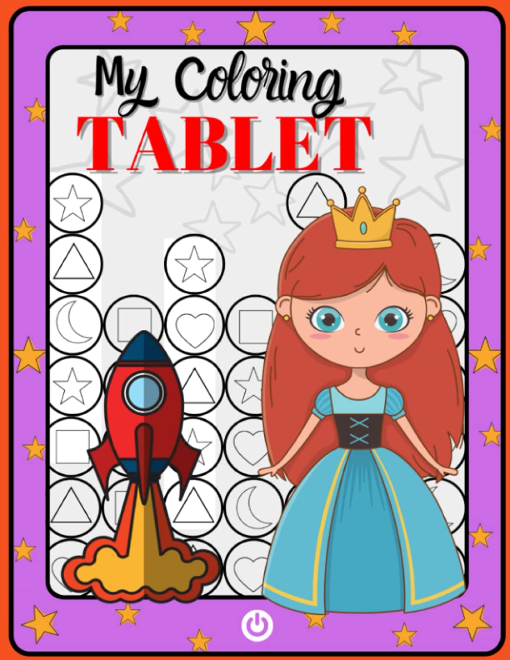 My coloring tablet - Purple cover: Coloring book - tablet shape