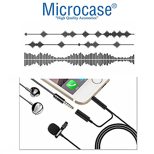 Microcase Kulaklık Girişli 3.5 mm Jack Profesyonel Youtuber Yaka Mikrofonu 1.5 Metre - AL2634