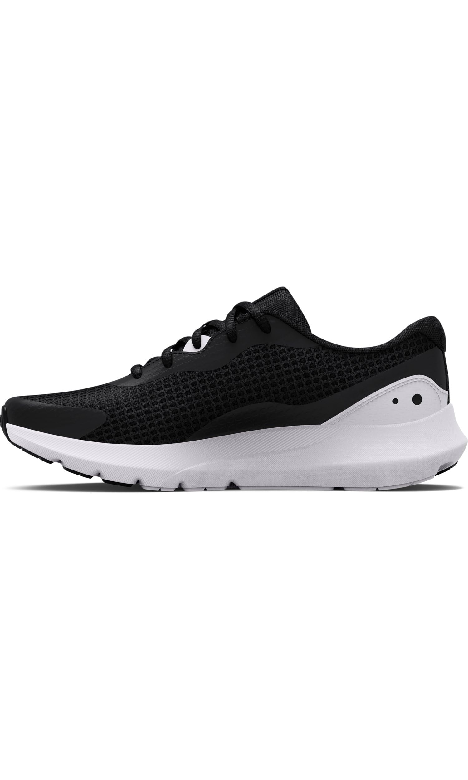 UNDER ARMOUR UA W Surge 3 Kadın Koşu Ayakkabısı, Black/White/White, 38.5 EU