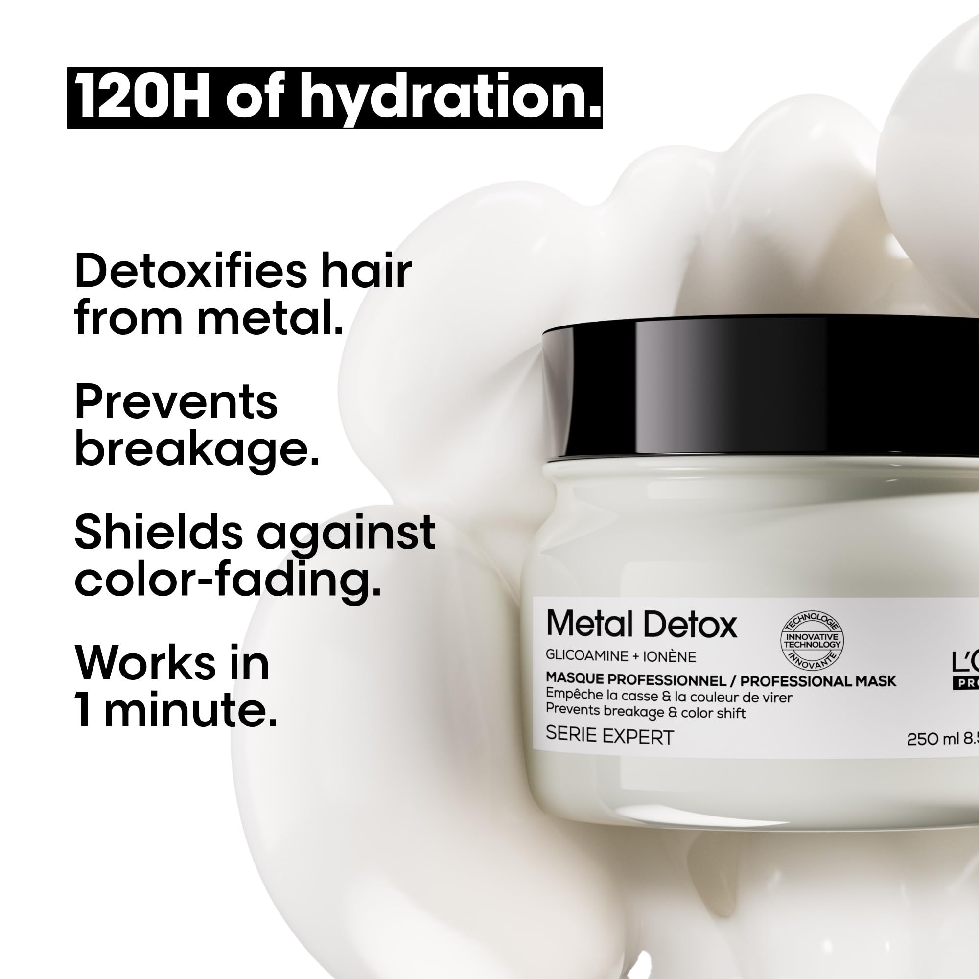 L'Oréal Professionnel Paris Serie Expert Metal Detox Renkli Ve Açıcı Ile Işlem Görmüş Saçlar Için Metal Karşıtı Saç Bakım Maskesi 250ml